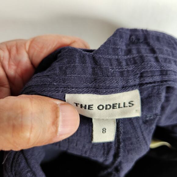 The Odells Womens Size 8 Kerala Pant‎ Crest Navy Blue High Tie Waist - Picture 7 of 9